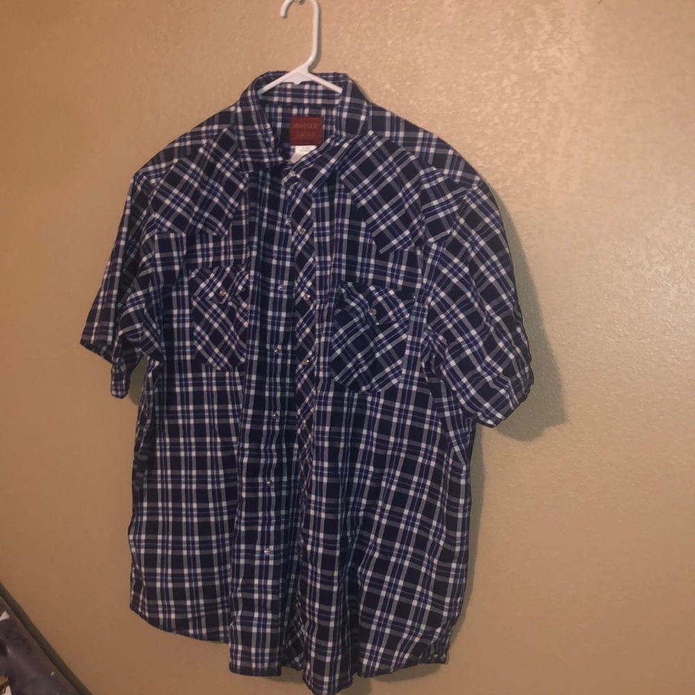 Short sleeve Pearl Snap Rustler Long Tail